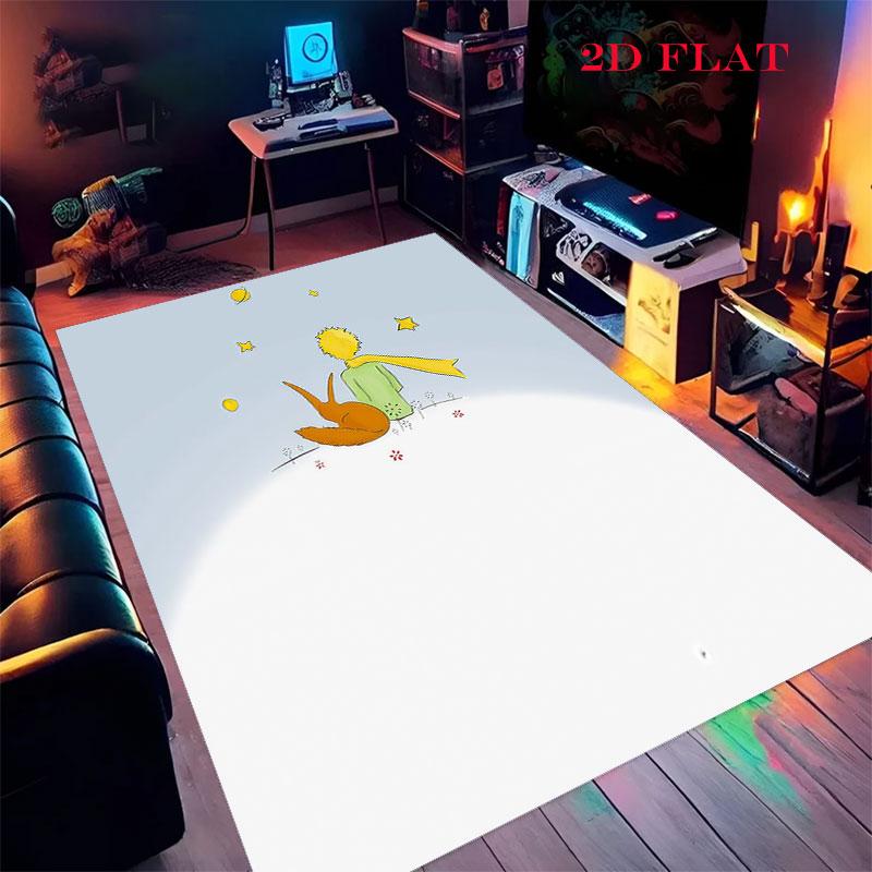 Little Prince Bloom Carpet Rug for Living Room Bedroom Home Sofa Decoration,Kids play Nonslip Floor Mat