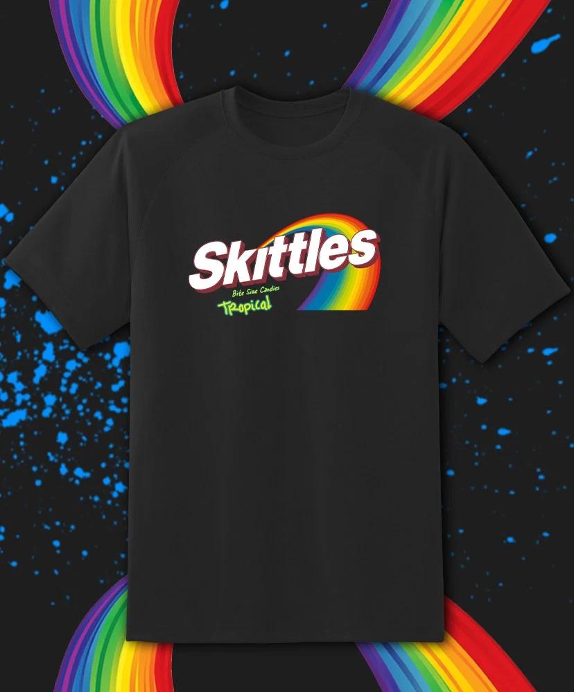 

Рубашка с конфетами Skittles Тропическая Винтажная футболка Размеры для взрослых и подростков Быстрая доставка!! 3XL
