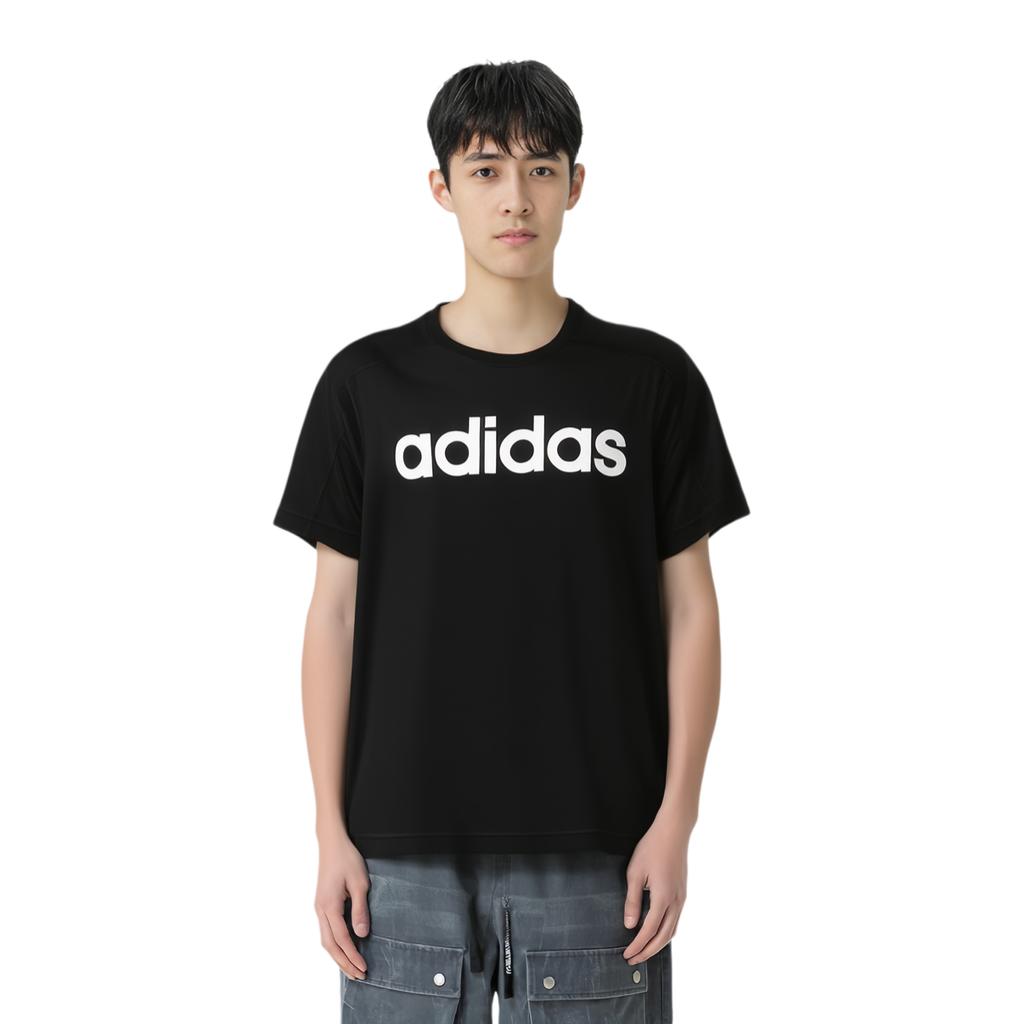 Adidas Breathable Soft Crew Neck Short Sleeve T-Shirt Men Tops Black DU1246