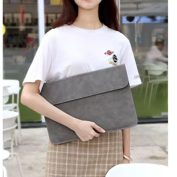 MacBook & Huawei Laptop Protector: 13-15.6 Inch Lambskin Pattern Sleeve