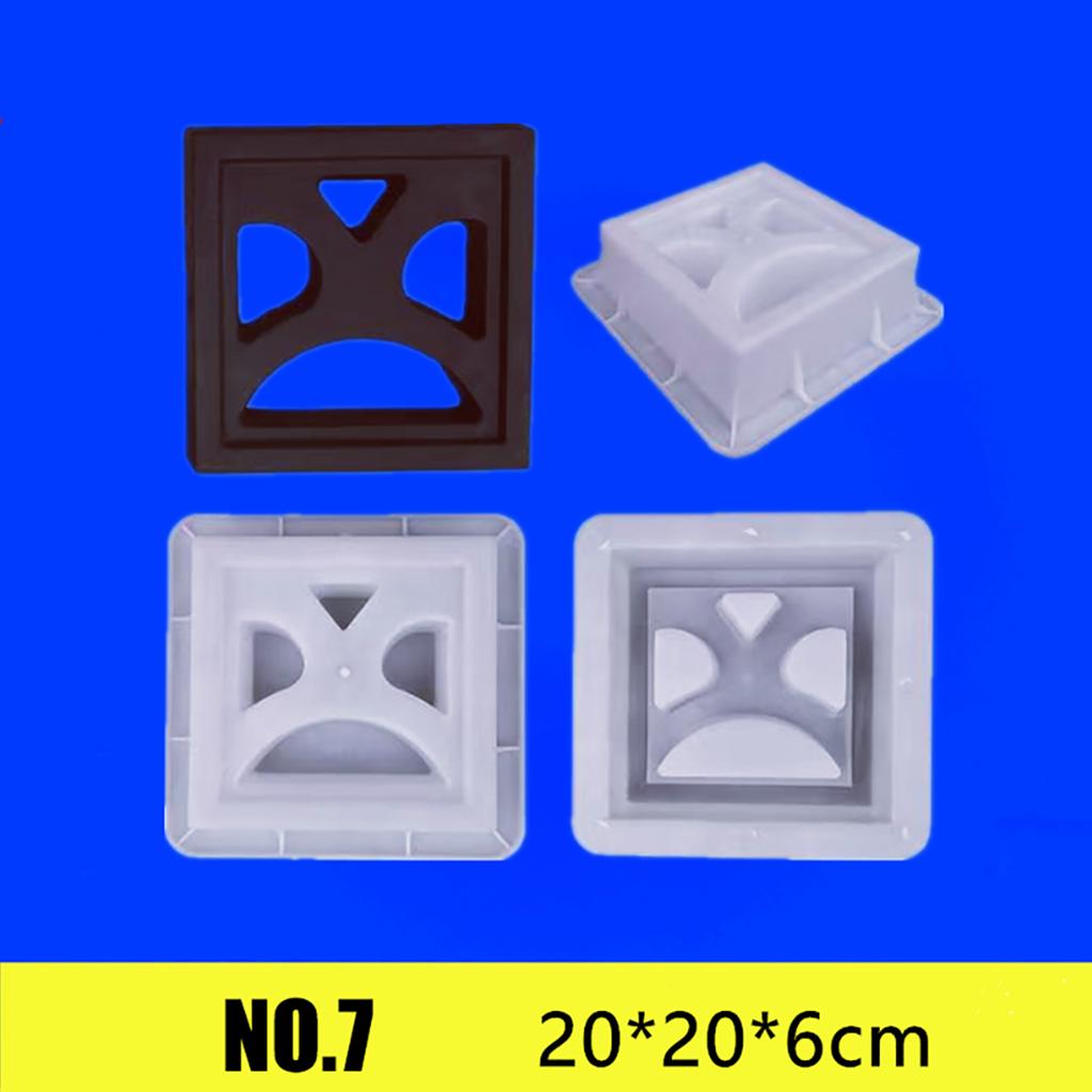 20*20*6cm Cement Mold Hollow Plastic Brick Mold Grid Background Wall Decoration Garden Window Flower Fence Wall Mold
