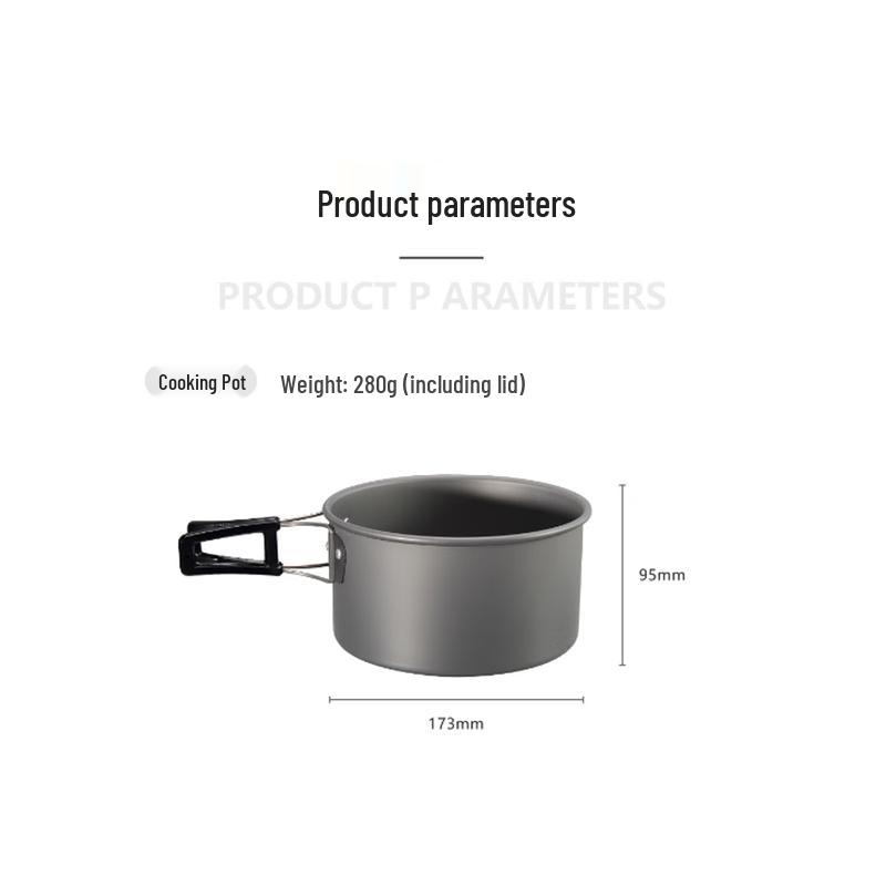 Hanlu DS-310 Przenośny Zestaw Naczyń i Czajnik na Kemping Outdoor