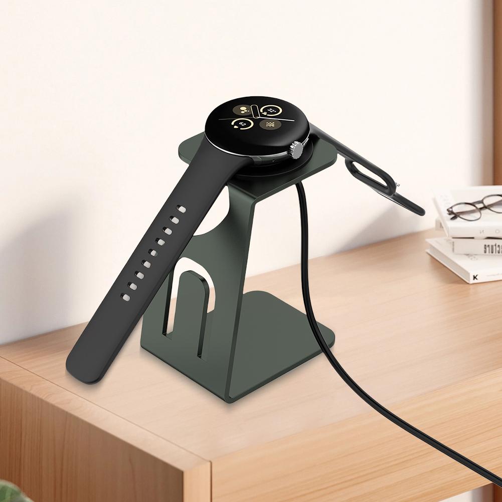 Charger Stand Metal Dock Anti-Slip Charger Holder Charger Dock Stand Bracket Holder for Google Pixel Watch 2/Fitbit Ace LTE