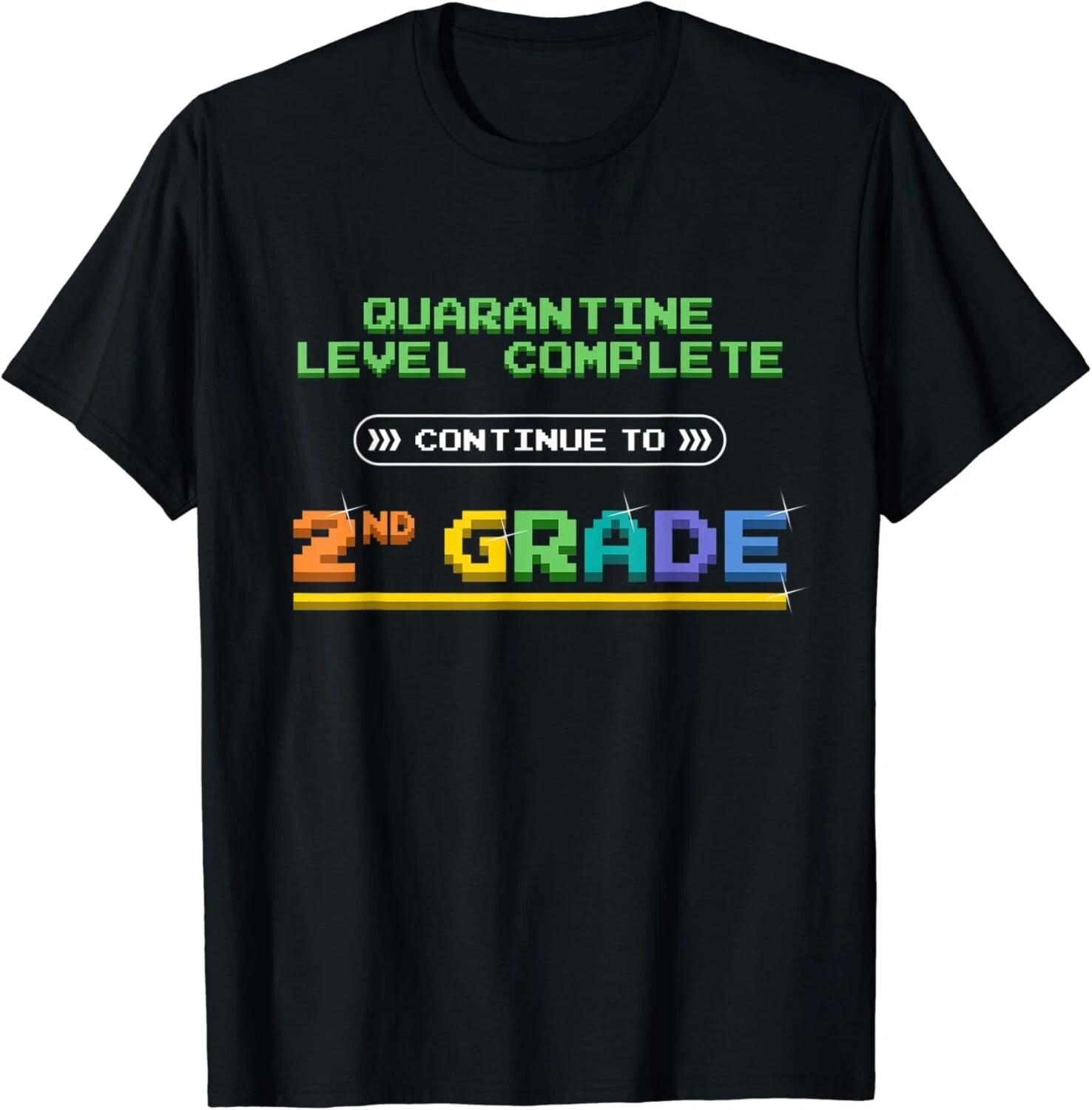 

Quarantine Level Complete Back To School 2nd Grade Gamer Gift Unisex T-Shirt L