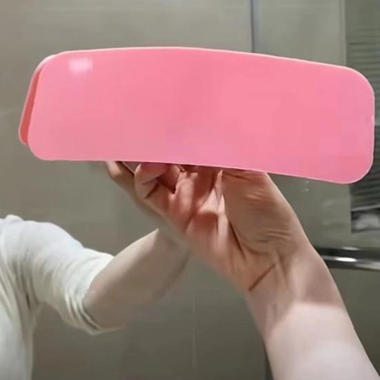 Silicone Makeup Brush Holder Wash Dry 2-in-1 Suction Cup Design Compact Size Waterproof Makeup Brush Stand