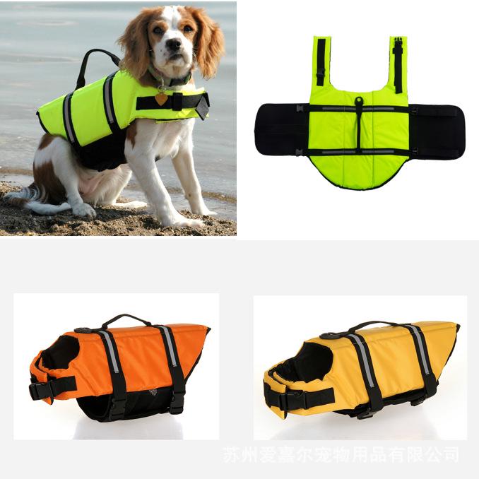Reflective Dog Swimsuit Life Vest for All Sizes - Summer Outdoor Buoyancy Sportswear for Pet Water Play and Training