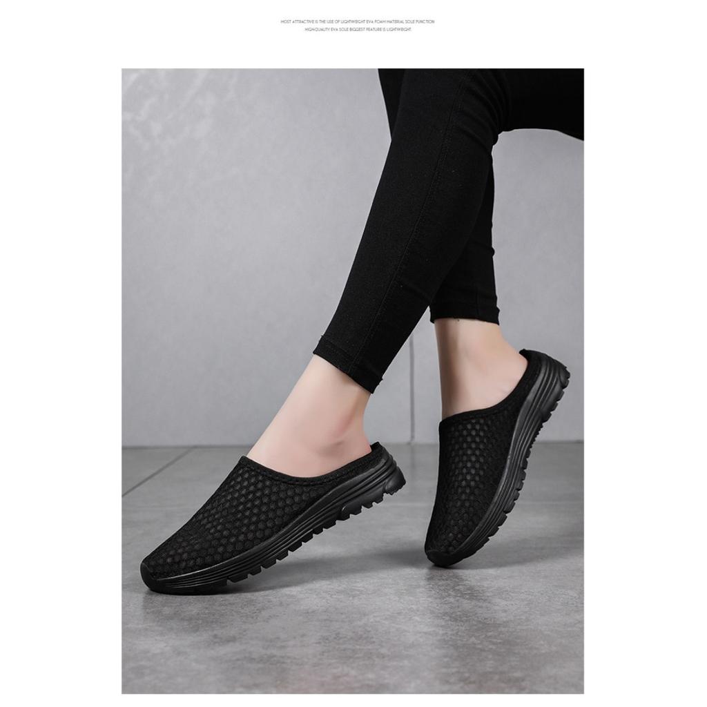 Women's Summer Plus Size Semi Trawl Breathable Sandals with Soft Soles That Are Not Tiring for The Feet, Casual Shoes , and Single Shoes