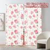 Set Of 2 Flat Printing Curtains Without Rod Floral Pattern Roses Ramadan Holiday Versatile Polyester Fabric Curtain Made