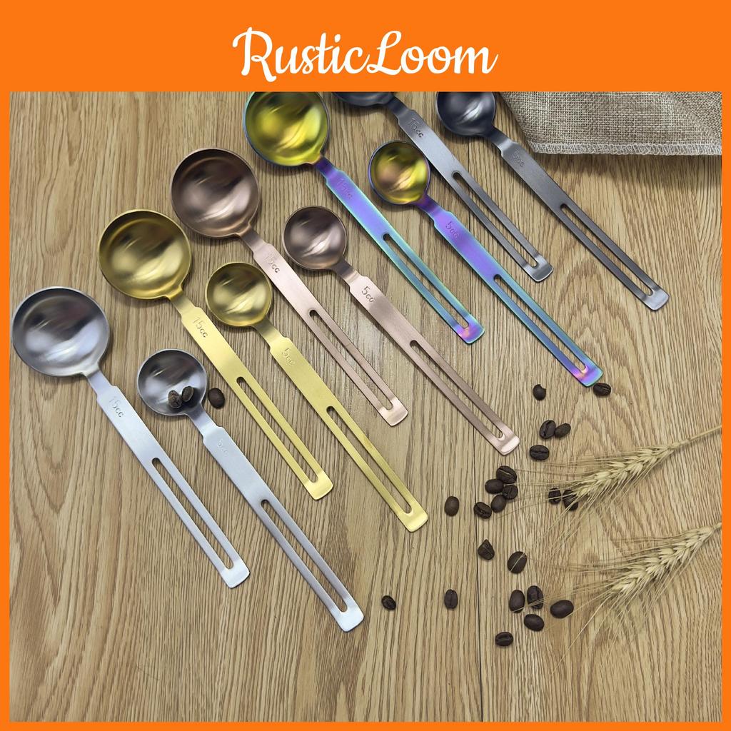 Durable And Chic 304 Stainless Steel Long Handle Measuring Spoon Set For Kitchen Use