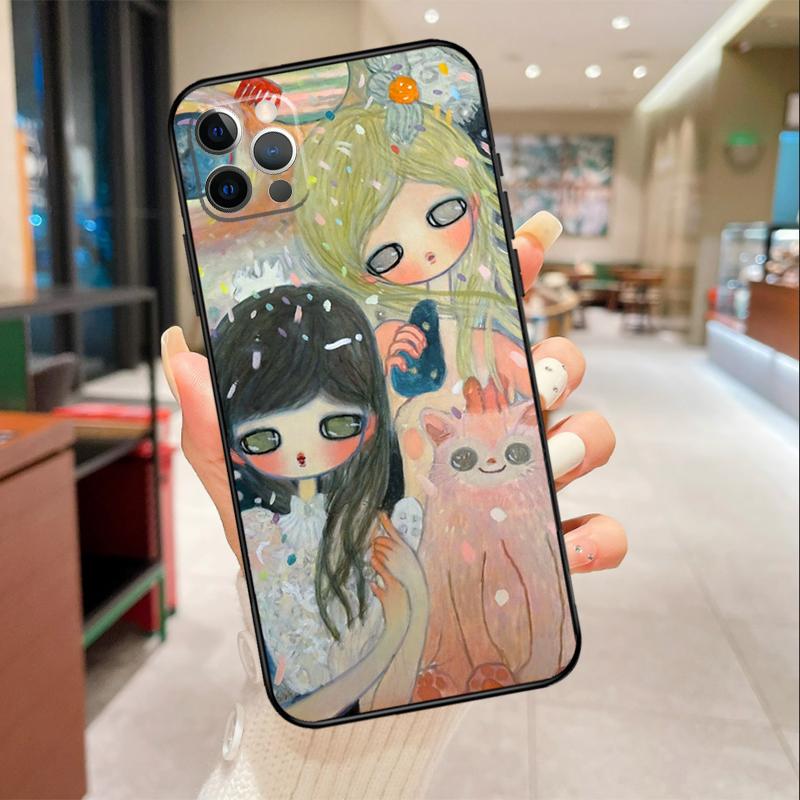 Cartoon Aesthetic Aya Takano Phone Case For iPhone 17 16 15 14 13 12 11 Pro Max mini 16 Plus 16e 17 Air Protective Cover