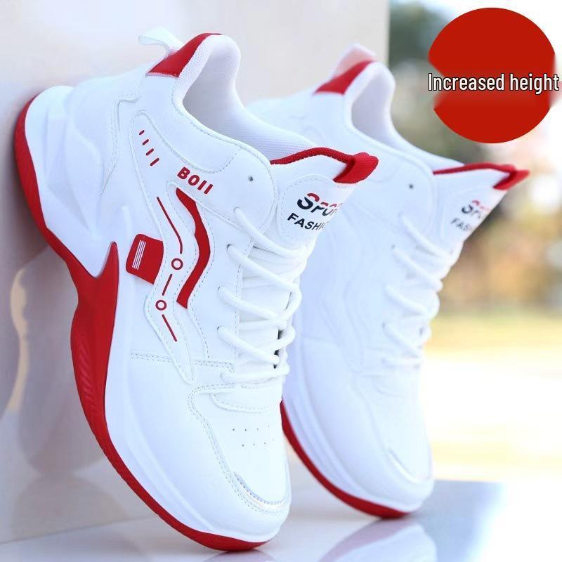 Herren High-Top Basketballschuhe: Herbst/Winter rutschfeste, verschleißfeste, vielseitige Sportschuhe und Laufschuhe für Jugendliche 43 white