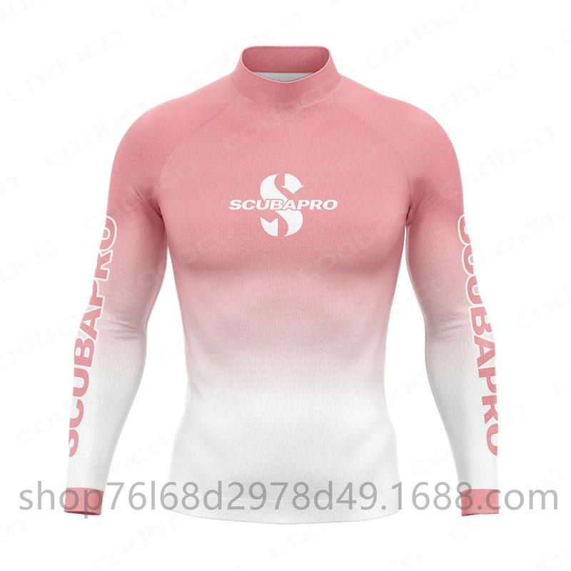 Mens UV Protection Rash Guard Long Sleeve Wetsuit Top Snorkeling Diving Surfing Water Sports Quick Dry Neoprene
