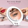Magnifying Mirror with Light 10X 1X Double Sided Travel Mirror with Light Rechargeable Makeup Mirror with 3 Color Setting Adjus