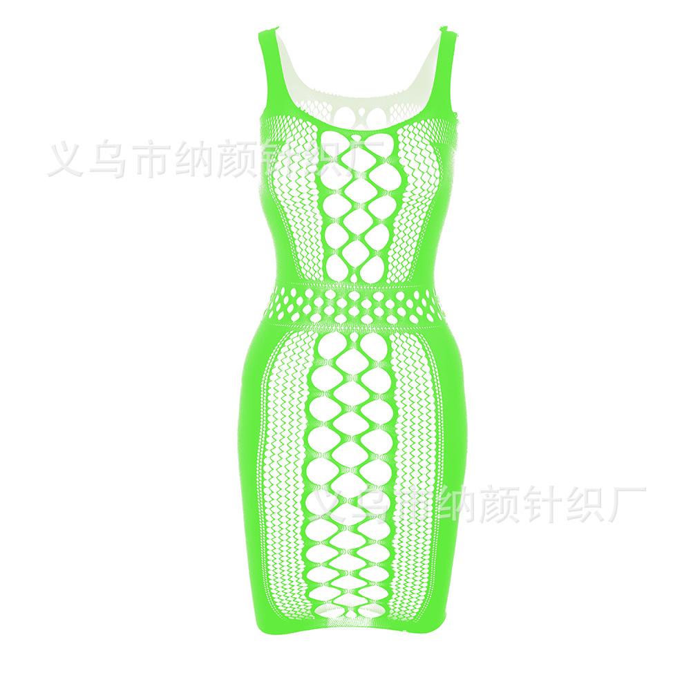 Sex underwear transparent hollow sexy net socks women's stockings tight net clothes one-piece suspender hip skirt