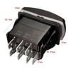 Universal Waterproof IP66 Momentary Rocker Switch Winch In/Out DPDT 7Pin with LED Light