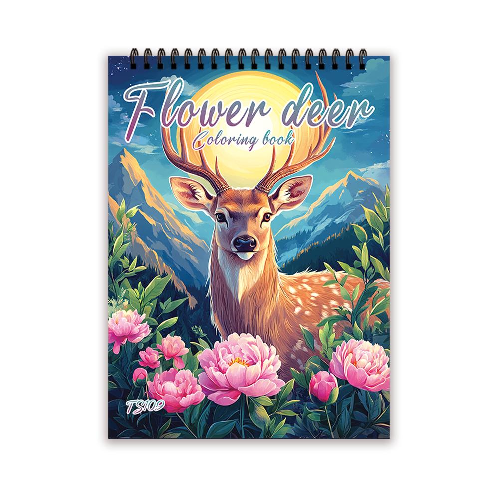 Spiral Coloring book -30 Sheets adult coloring book, 11.2 x 8.3 inches, 100g thick paper, drawing book, homecoming holiday gift