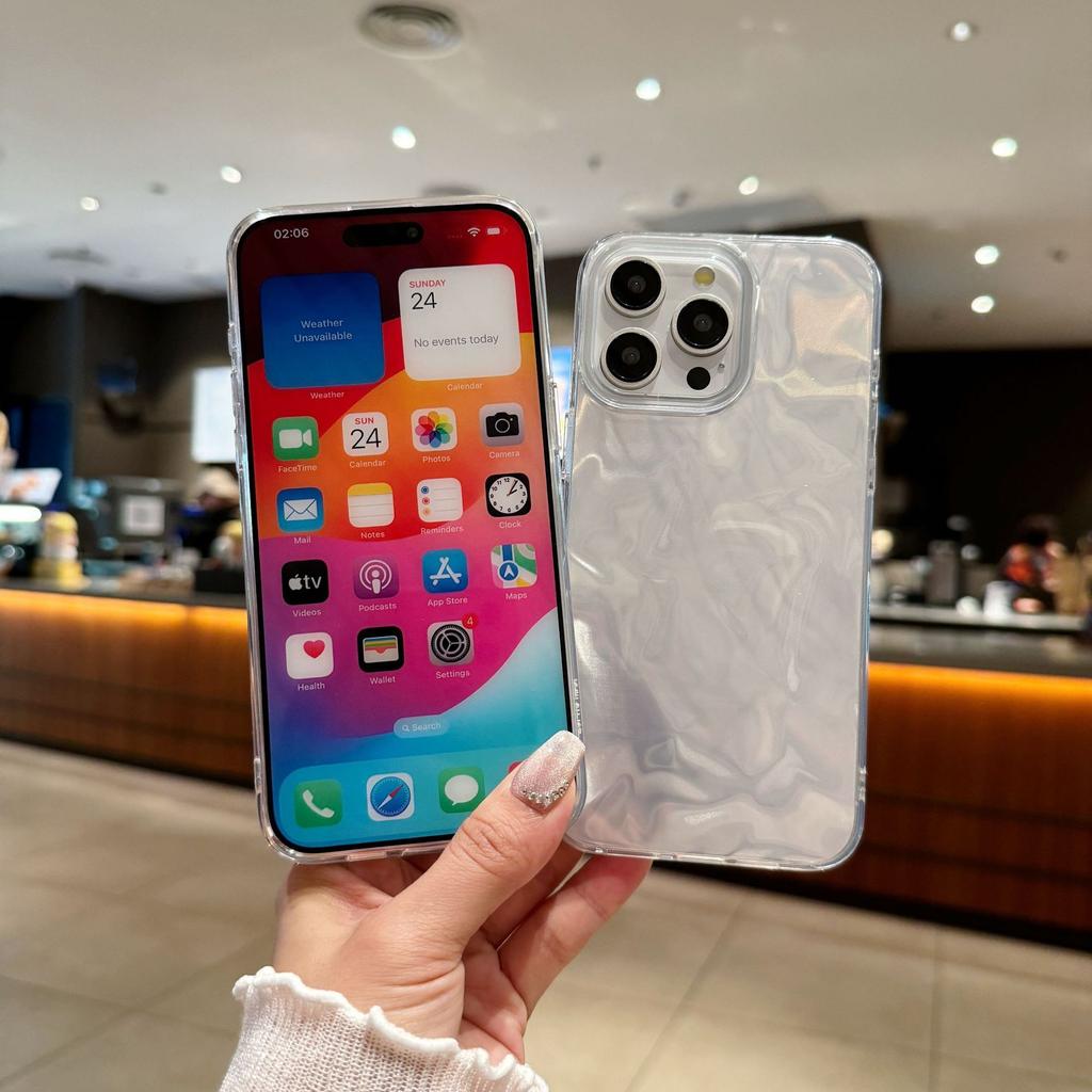 Applicable To Apple 16imd Mobile Phone Case Feather Yarn Glossy Paintable IPhone 15 Anti-fall Mobile Phone Case