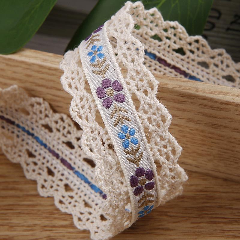 10 Yards 25mm Blumenherz Besticktes Spitzenband mit Wellenkante für Kleidung Nähen DIY Haarschleifen Hut Dekoration Bastelzubehör