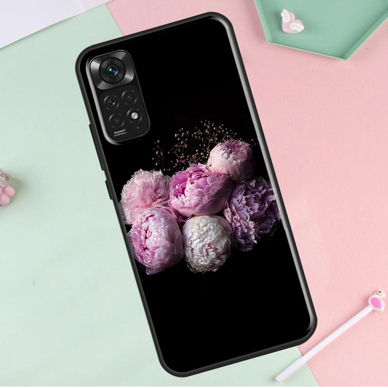 

Пионы Красивый цветок для Redmi Note 12 Pro Plus Чехол для Redmi Note 10 8 9 11 Pro 12S 11S 10S 9S 9C 10C 12C Чехол Redmi Note 10 4G