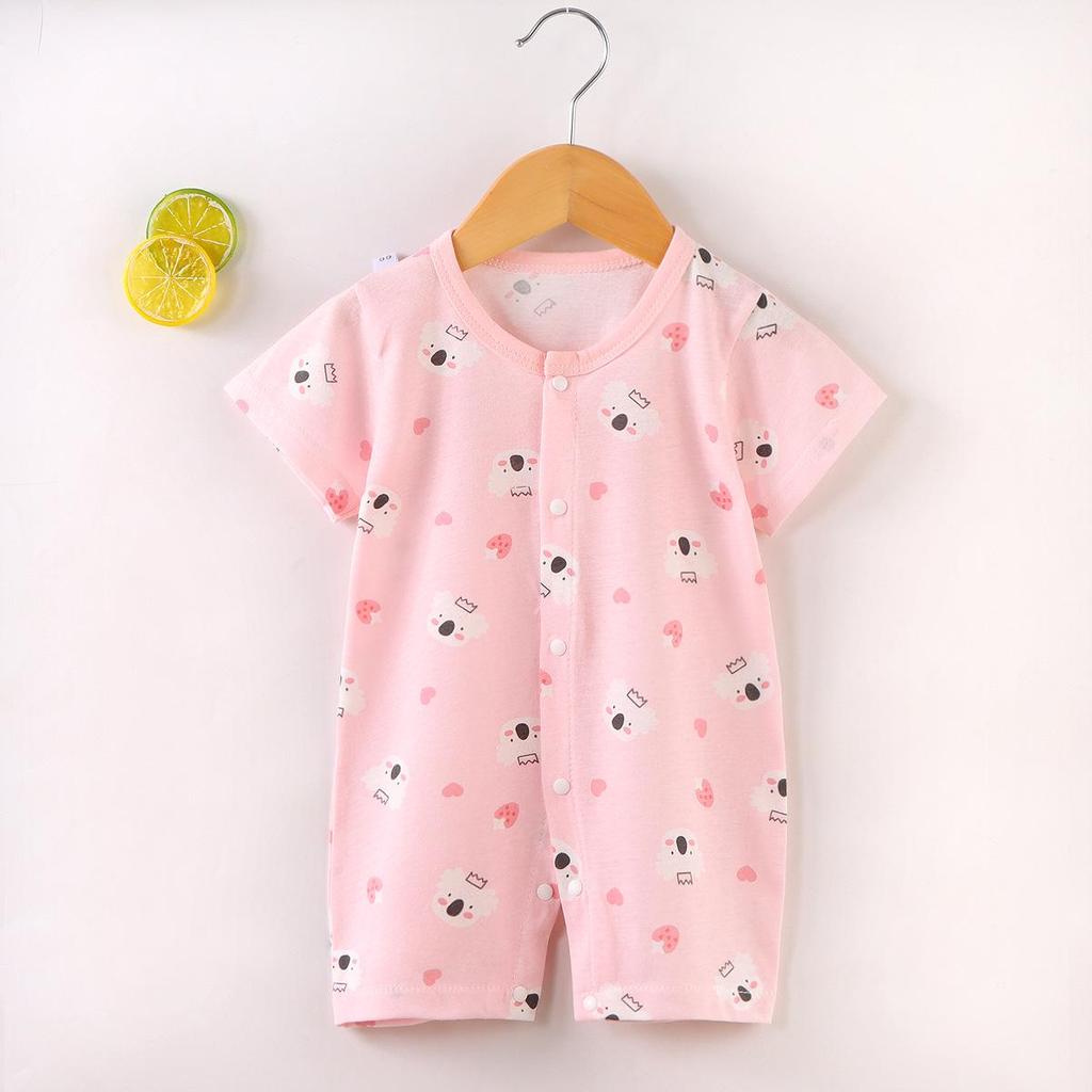 2026 Newborn Short Sleeve Jumpsuit Romper - Thin Style Bodysuit Pajamas
