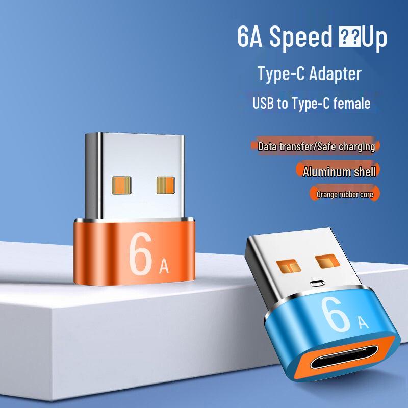 USB To Type-C Female Adapter: Fast Charging, Audio, Data, OTG Converter for Cars and Computers
