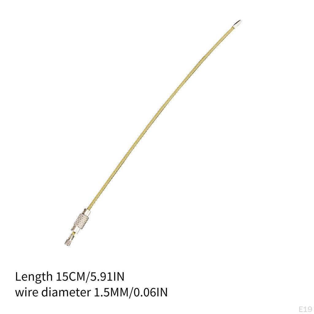 Colored Wire Keychain Cable 6in Stainless Steel Outdoor for Keys Key Fobs Carabiner Keepers Jewelry