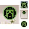 Minecraft Green Pixel Pattern Wall Silent Clock For Living Room And Bedroom Decor