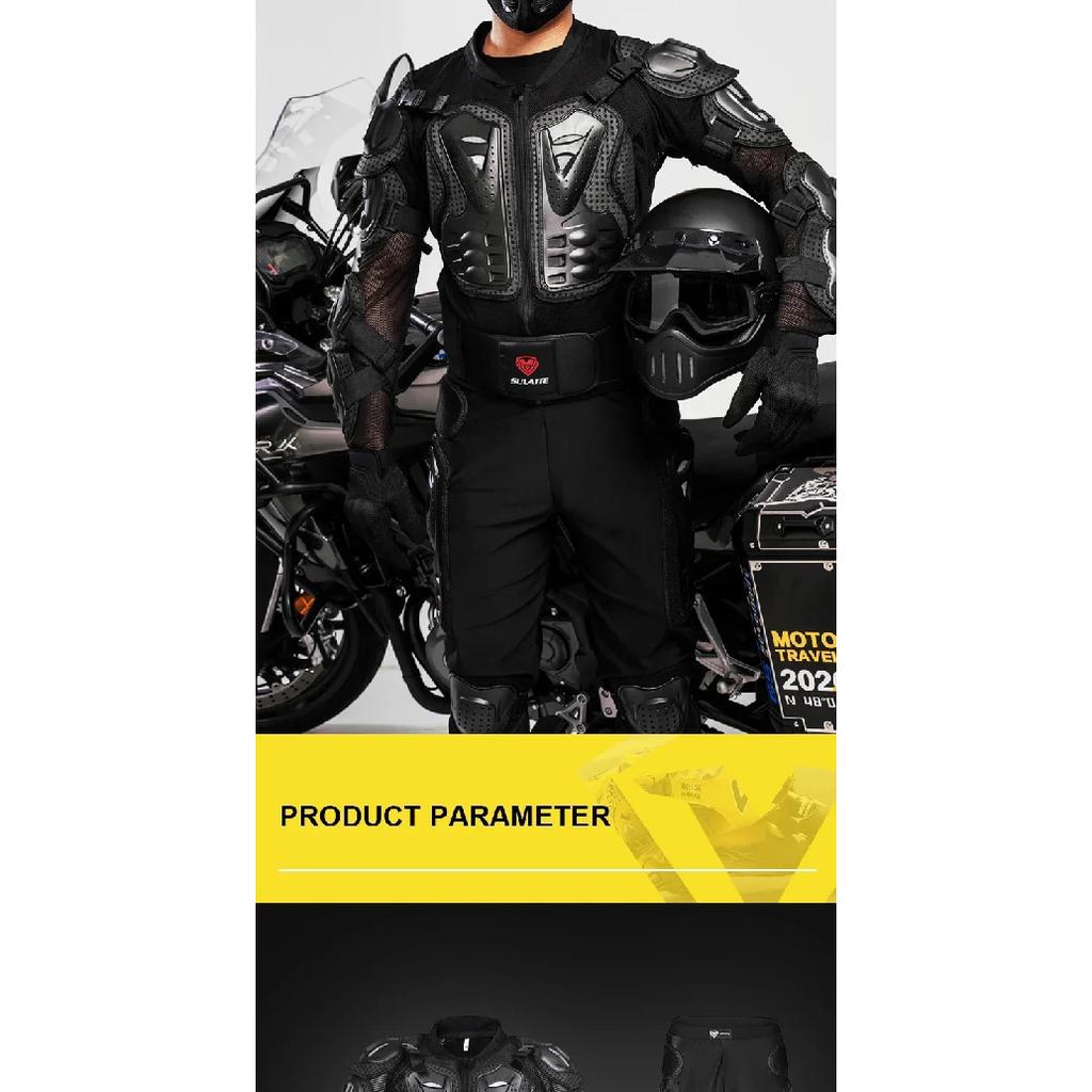 Sulaite Motorcycle Jacket Racing Riding Armor Protector ATV Motocross Body Protection Jackets Enduro Clothing Protective Gear