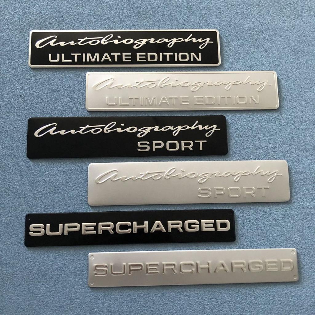 3D Metal SUPERCHARGED Autobiography Car Badge Sticker For Range Rover
