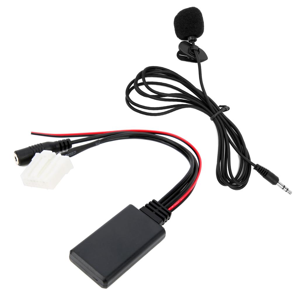 Microphone Adapter Auxiliary Audio Wire Bluetooth 5.0 150cm Length Replacement for Mazda 2 3 5 6