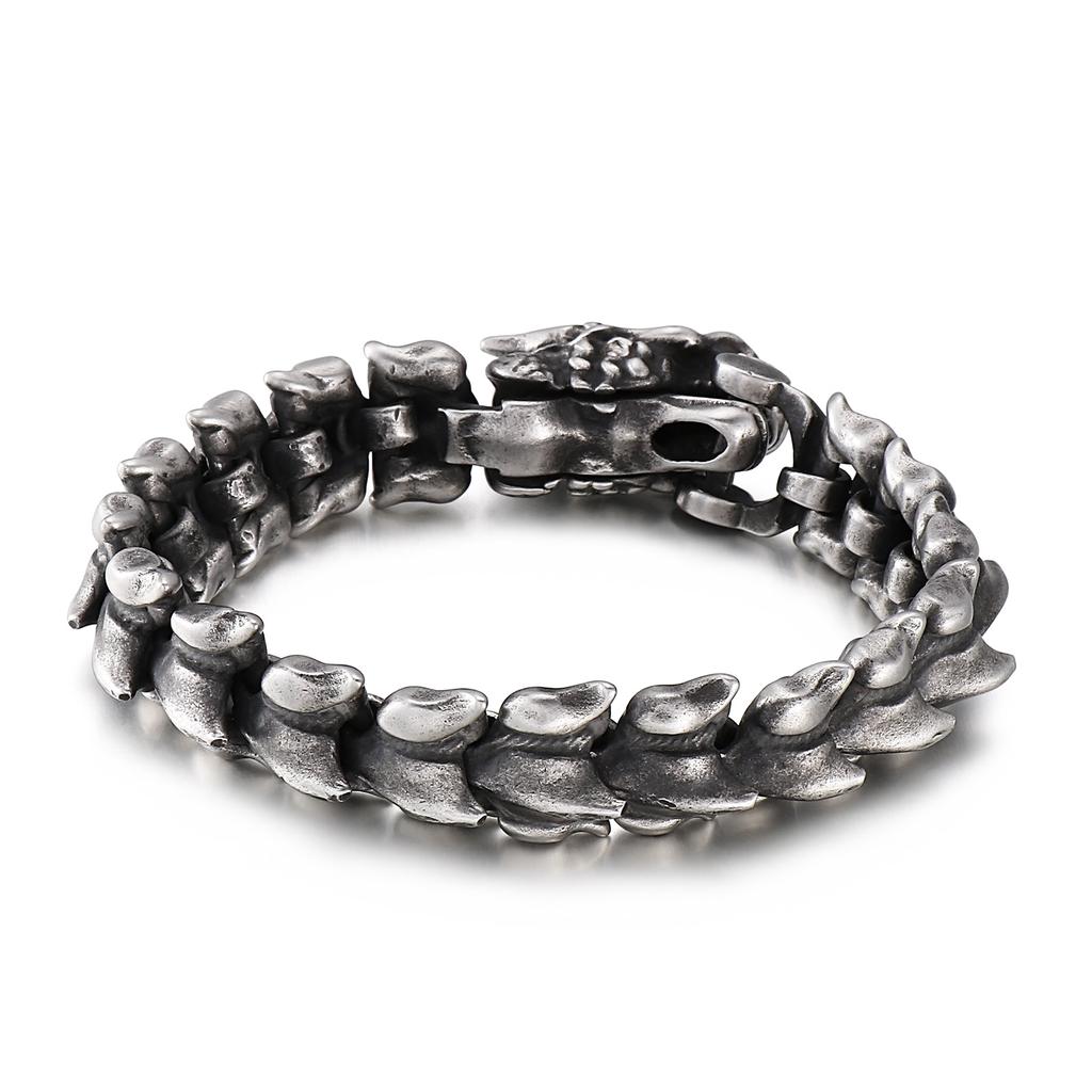 Kalen Vintage Chunky Dragon Bracelet High Quality Stainless Steel Punk Men's Bracelet Chain Jewelry Gifts 21CM Metal Accessories