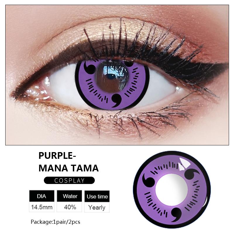 Sharingan Cosplay farbige Kontaktlinsen 2 Stück mit Etui