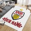 Custom Name,VfB Stuttgart Home Sofa Decoration for Living Room & Bedroom, Non‑Slip Play Flannel Floor Mat for Game Room