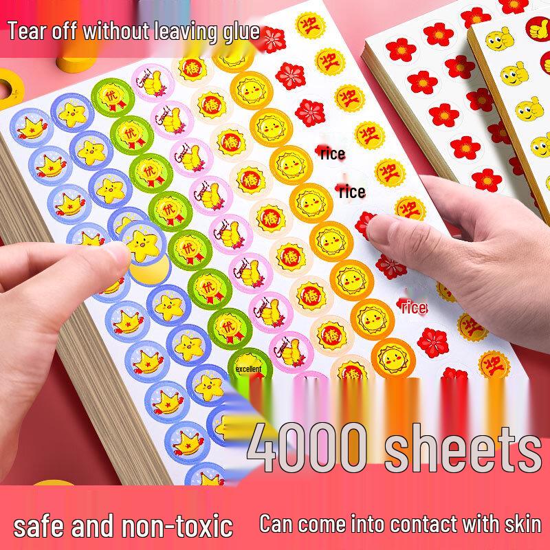 Children s Little Red Flower Reward Stickers