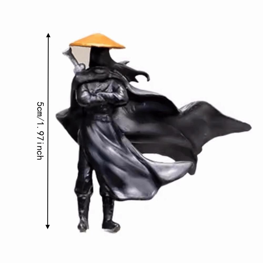 2/3/4pcs Creative Car Interior Decor Miniature Samurai Figurines Home Office Decor