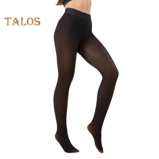 

Женские леггинсы с высокой талией, утолщенные леггинсы с флисовой подкладкой, искусственные прозрачные термочулки, утягивающие бедра, зимние колготки чёрный