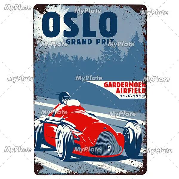 24-Stunden-Metallschild, Vintage-Plakette, Blechschild, Wanddekoration für Bar, Kneipe, Metallhandwerk, Retro-Rennwagen-Poster