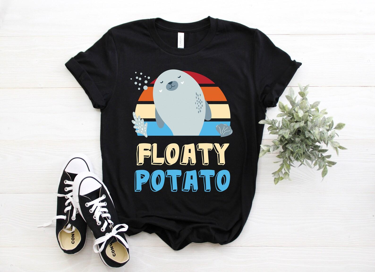 Floaty Potato Manatee Lovers T-Shirt, Cute Funny Manatee Shirts, Manatees Gifts, Save The Manatee, Sea Cow, Chubby Mermaids, Youth, Tank Top 100