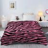 Pink Leopard Zebra Print Flannel Blanket - Warm Throw for Kids Adults Teens & Sofa Bed