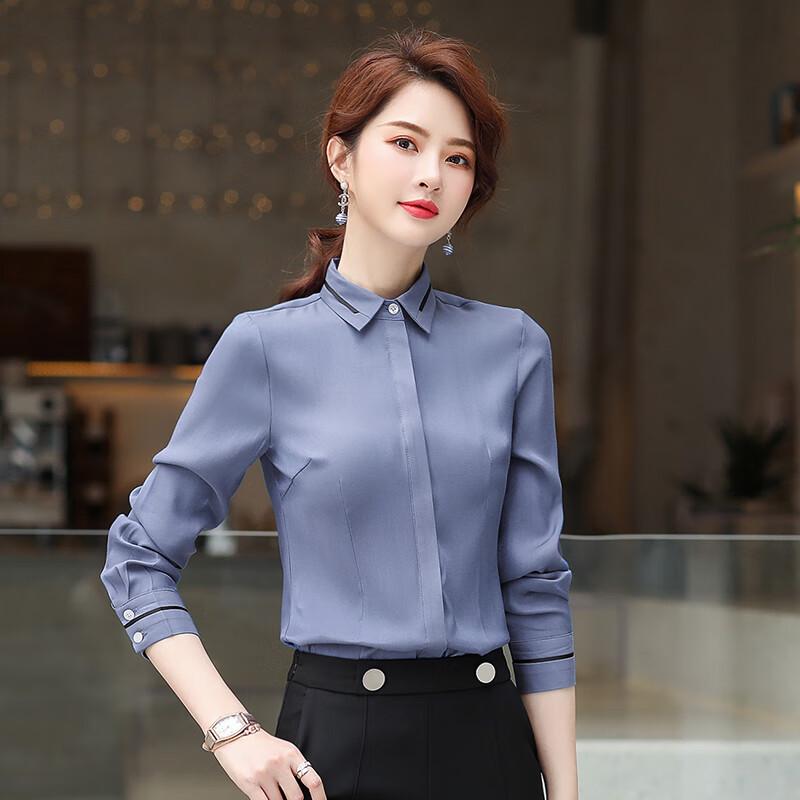 Treloman Women s Long Sleeve Professional Blouse L