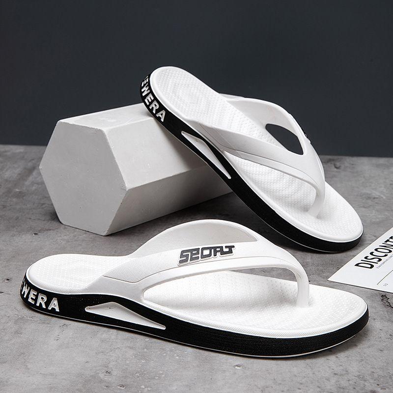 Trendy flip-flops men's new fashion non-slip outdoor wear slippers deodorant wear-resistant durable sandals medium green men's drag