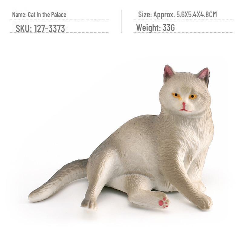 Seashell Cat Figurine: Realistic Kitten Toy Model