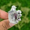 Natural Ruby Zoisite 925 Silver Multi Stone Bird Adjustable Ring For Women