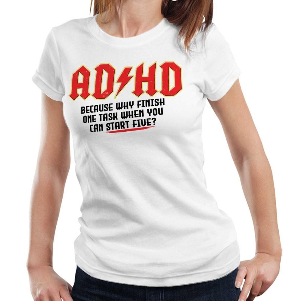ADHD T Shirt Unisextal Health Awareness Unisex Kids & Ladies Funny Rock Biker