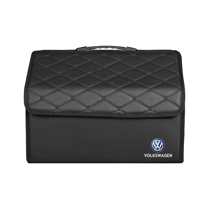 2026 Horké Pro Volkswagen VW Taška do kufru auta Organizér Kožená úklidová krabička Pro VW GTI Polo Golf Passat Tiguan Arteon Touareg