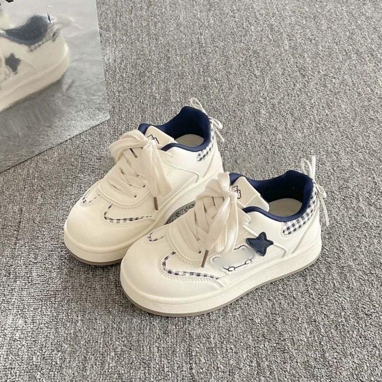 

Retro star super fire board shoes autumn new ins student casual bread shoes tide 35