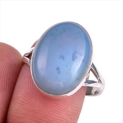 Natural Owyhee Opal Gemstone 925 Solid Sterling Silver Jewelry Ring S.9.5 I2w51