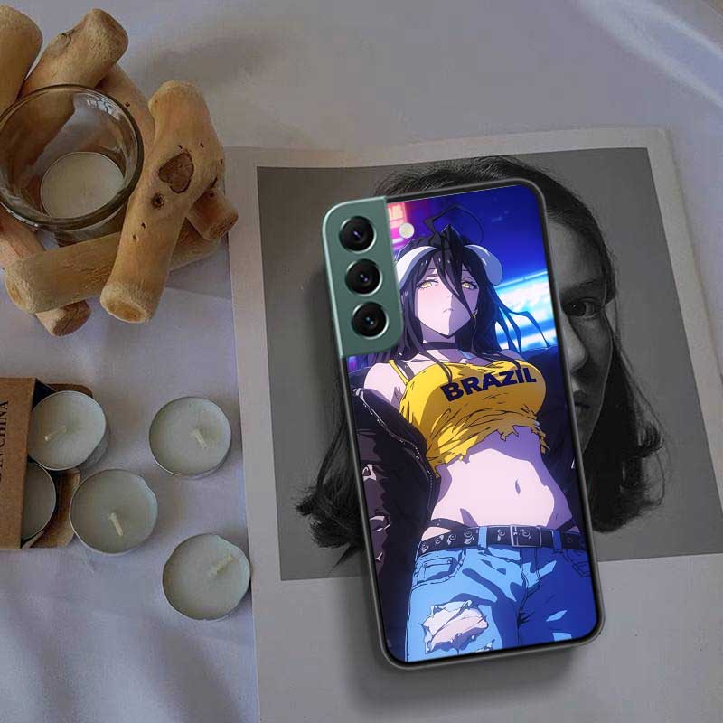 Albedo Overlord Phone Case For Samsung Galaxy S22 S25 Ultra S21 S10 Plus S26 Edge S20 S23 S24 FE Cover Silicone Soft TPU Cle