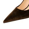 Women's Fashion Thickened Suede Banquet High Heels Shallow Mouth Pointed Single Shoes