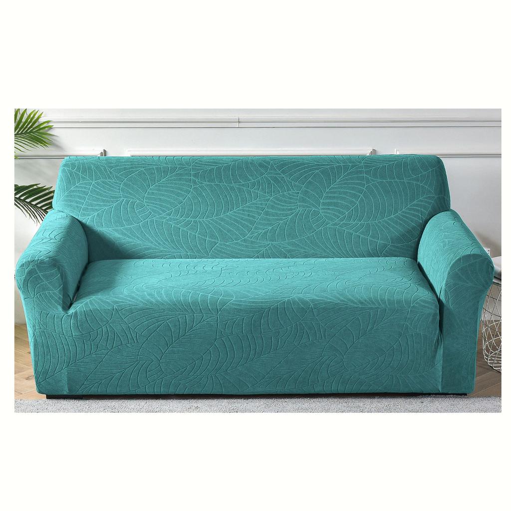 1pc Waterproof Jacquard Sofa Slipcover Elastic Non-slip Large Leaf Sofa Cover for Bedroom Office Living Room Home Decor
